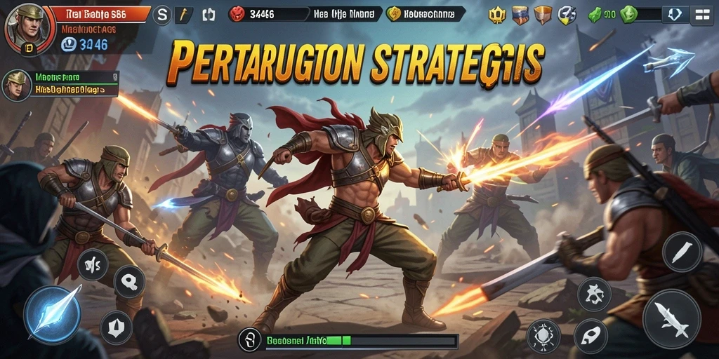 Tampilan menarik dari gameplay strategis di 3446 yang menantang.