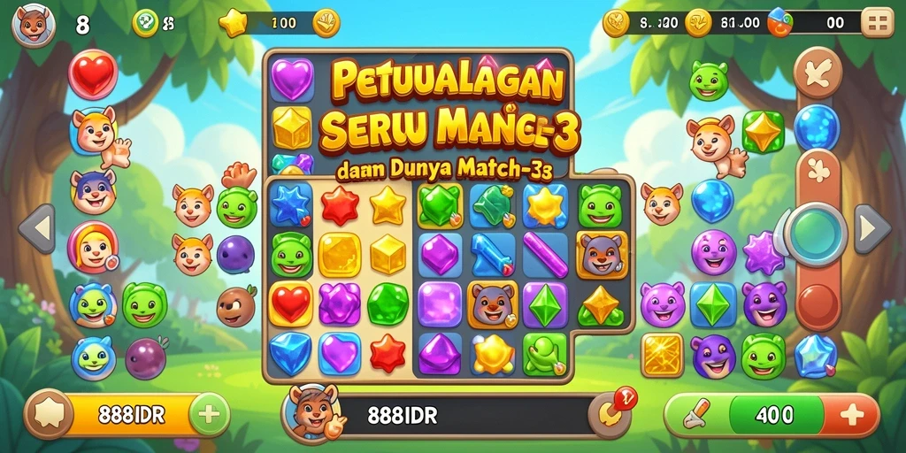 Tampilan gameplay seru dan penuh warna di 888IDR.
