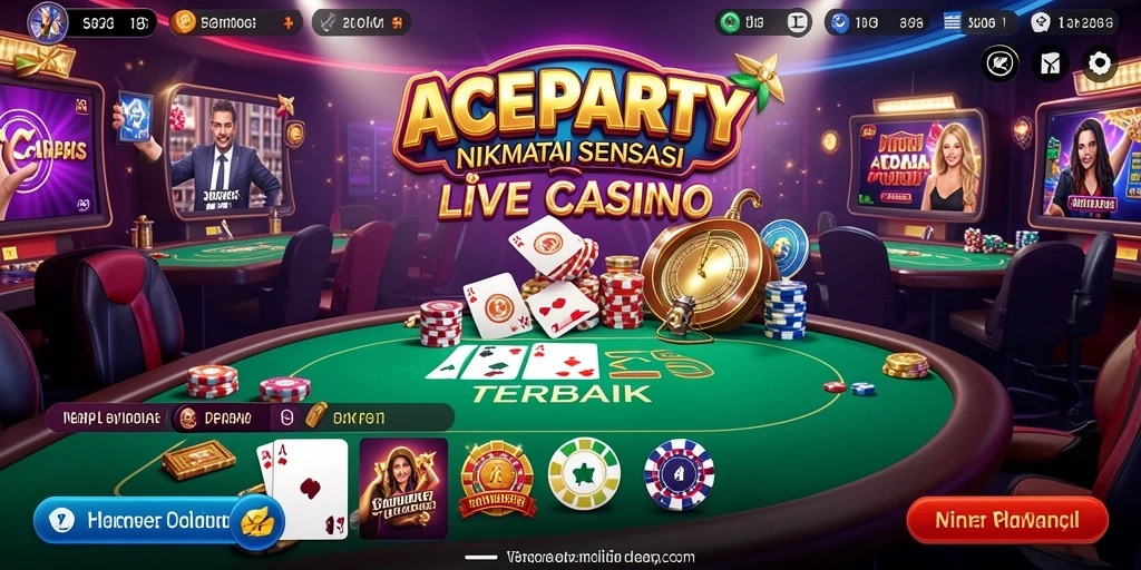 Tampilan gameplay menarik dari ACEPARTY Live Casino.