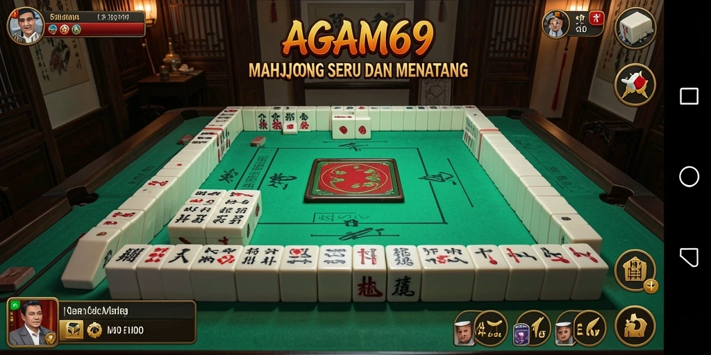 Tampilan gameplay Mahjong yang seru dalam AGAM69.