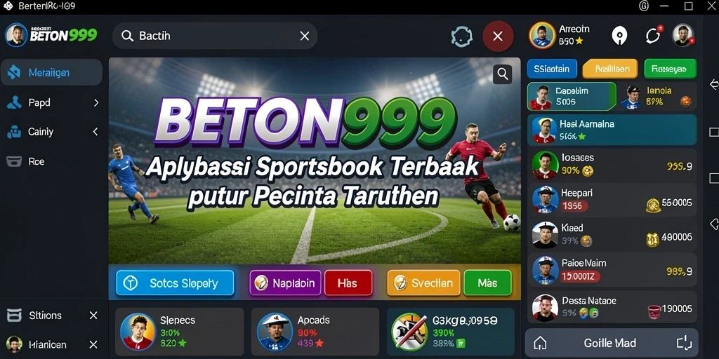 Tampilan utama BETON999 dengan pilihan taruhan olahraga yang beragam.