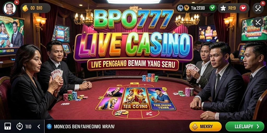 Tampilan menarik dari gameplay Live Casino di BPO777.