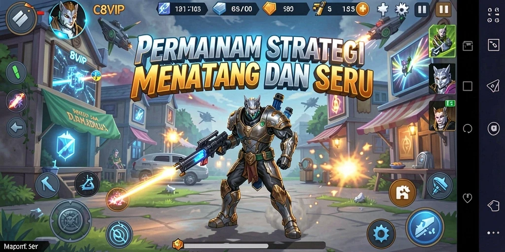 Screenshot C8VIP menampilkan gameplay strategis yang seru.
