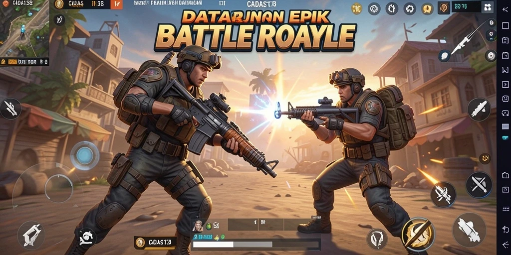 Tampilan gameplay epik di <strong>CADAS138</strong> dengan aksi Battle Royale yang mendebarkan.