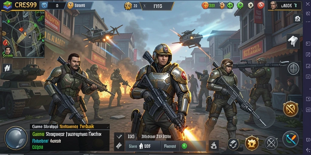 Screenshot gameplay CRS99 menampilkan pertempuran taktis yang mendebarkan.