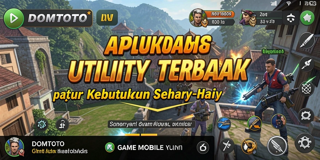 Tampilan antarmuka aplikasi DOMTOTO yang sederhana dan intuitif.