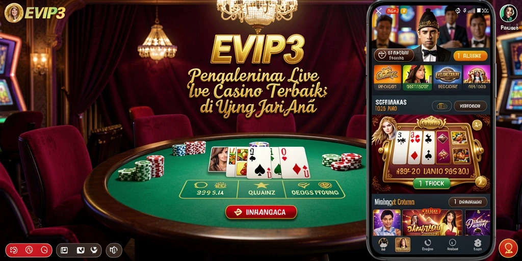 Tangkapan layar gameplay <strong>Live Casino</strong> yang menarik dan mendebarkan dari <strong>EVIP3</strong>.