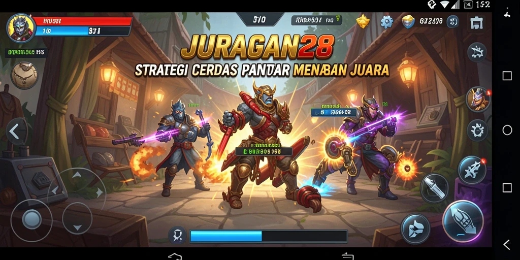 Tangkapan layar JURAGAN28 menampilkan aksi strategi yang mendebarkan.