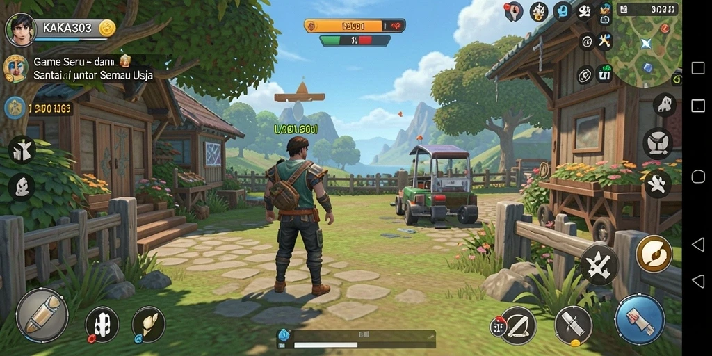 Screenshot utama KAKA303 menampilkan gameplay yang seru dan interaktif.