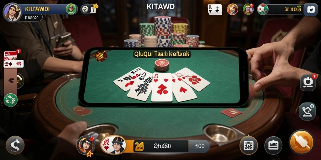 Tampilan gameplay seru dari permainan QiuQiu KITAWD.
