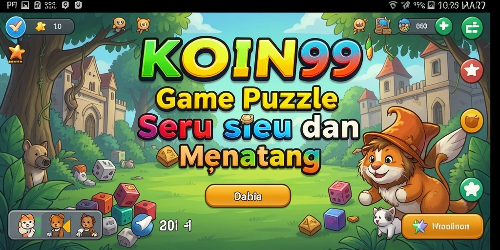Tampilan gameplay seru dalam KOIN99 yang penuh tantangan Puzzle.