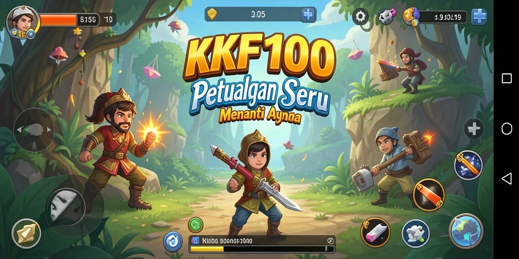 Tampilan gameplay epik di dunia petualangan KPK100.