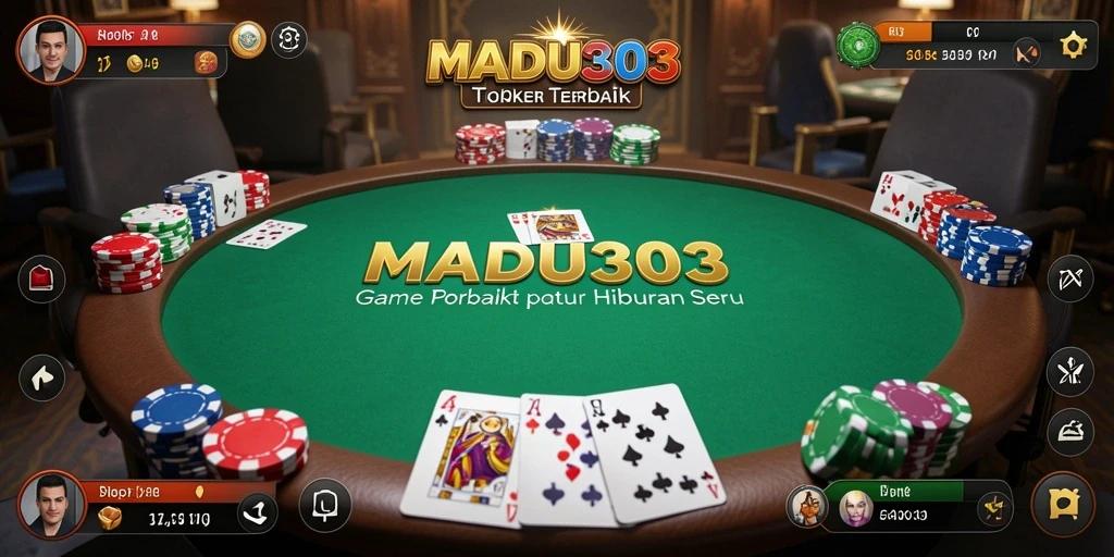 Tampilan menarik saat bermain poker di MADU303.