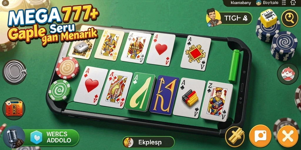 Gameplay seru MEGA777 dengan suasana Gaple yang nyata.