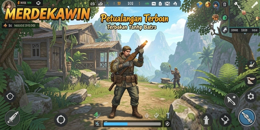 Tangkapan layar menampilkan dunia terbuka MERDEKAWIN yang memukau.