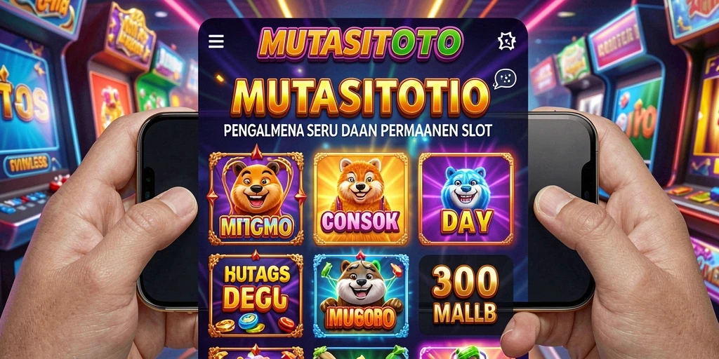 Tampilan gameplay seru dari MUTASITOTO dengan kombinasi warna yang menarik.