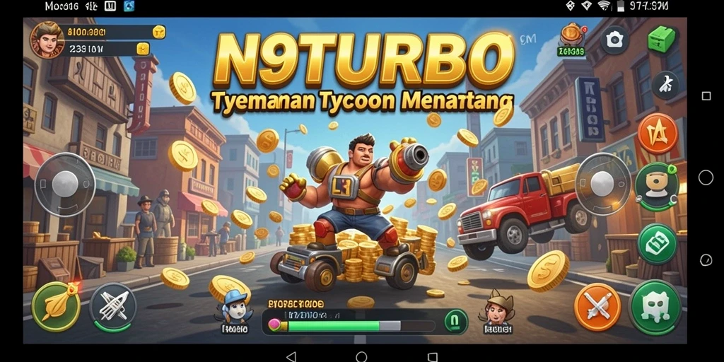 Tampilan gameplay N9TURBO yang menarik dan penuh tantangan.