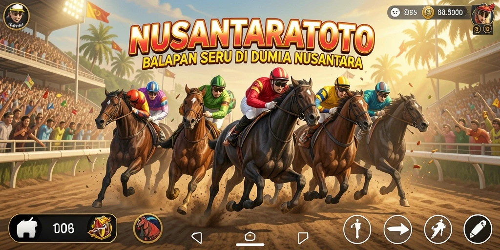 Gameplay Racing yang seru di NUSANTARATOTO dengan lintasan menarik.