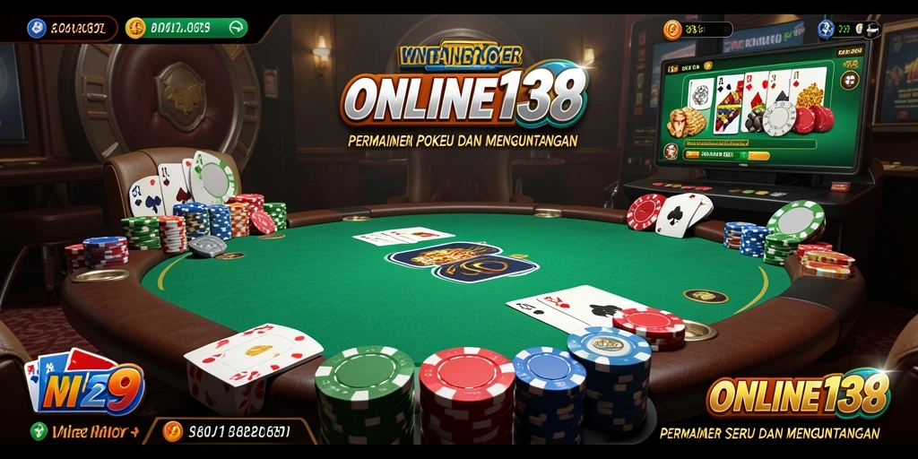 Tangkapan layar utama ONLINE138 menunjukkan keseruan permainan Poker.