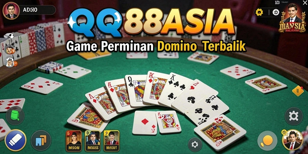Tampilan gameplay seru dari QQ88ASIA yang menampilkan permainan Domino.