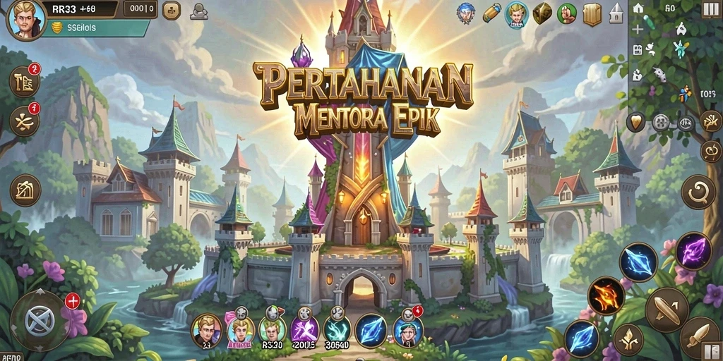 Gameplay menara pertahanan yang mendebarkan dan penuh strategi.
