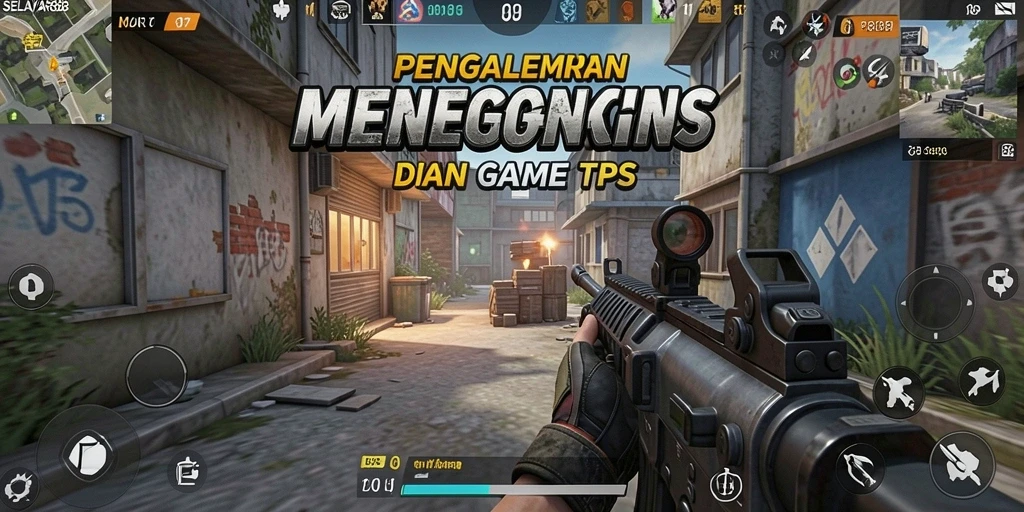 Tampilan gameplay menegangkan dari SELAYAR88 dalam aksi TPS.