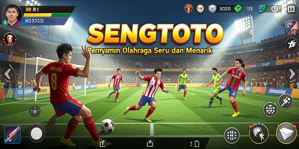 Screenshot gameplay SENGTOTO menampilkan momen seru pertandingan olahraga.