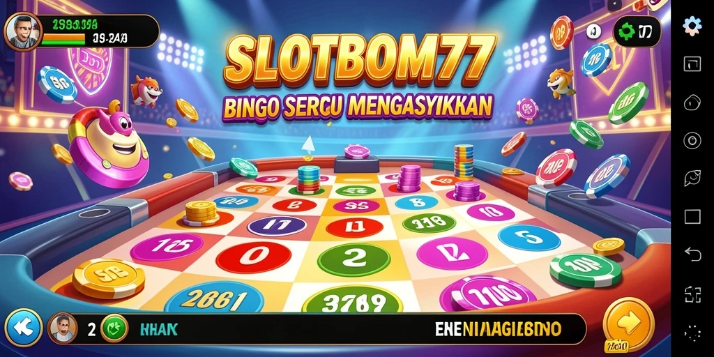 Tangkapan layar gameplay <strong>SLOTBOM77</strong> menampilkan keseruan bermain Bingo secara online.