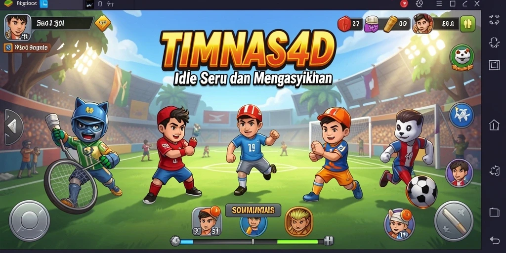 Screenshot utama TIMNAS4D menampilkan gameplay Idle yang menarik.