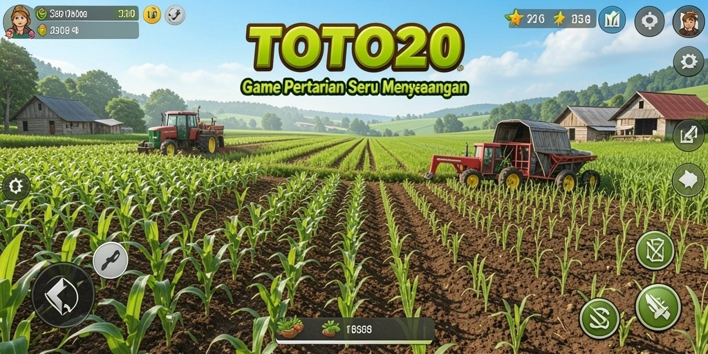 Tampilan screenshot TOTO20 menampilkan ladang yang rimbun dan penuh warna.