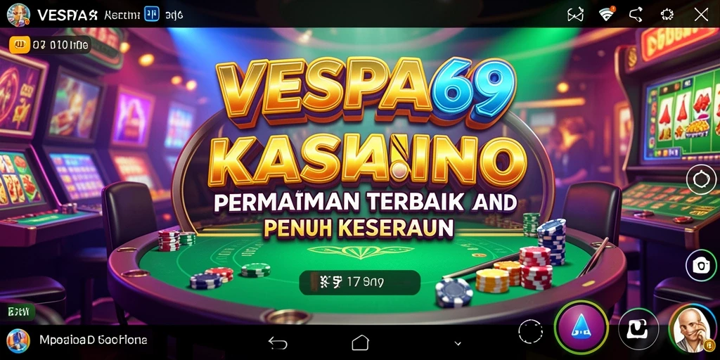 Tampilan utama gameplay VESPA69 yang mendebarkan dan penuh warna.