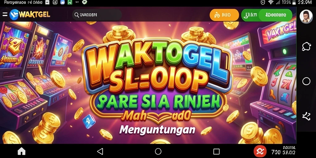 Menampilkan gameplay seru WAKTOGEL dengan berbagai tema slot.