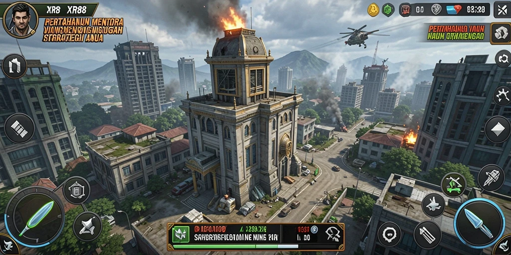 Tangkapan layar XR88 menampilkan aksi menegangkan dalam permainan Tower Defense.